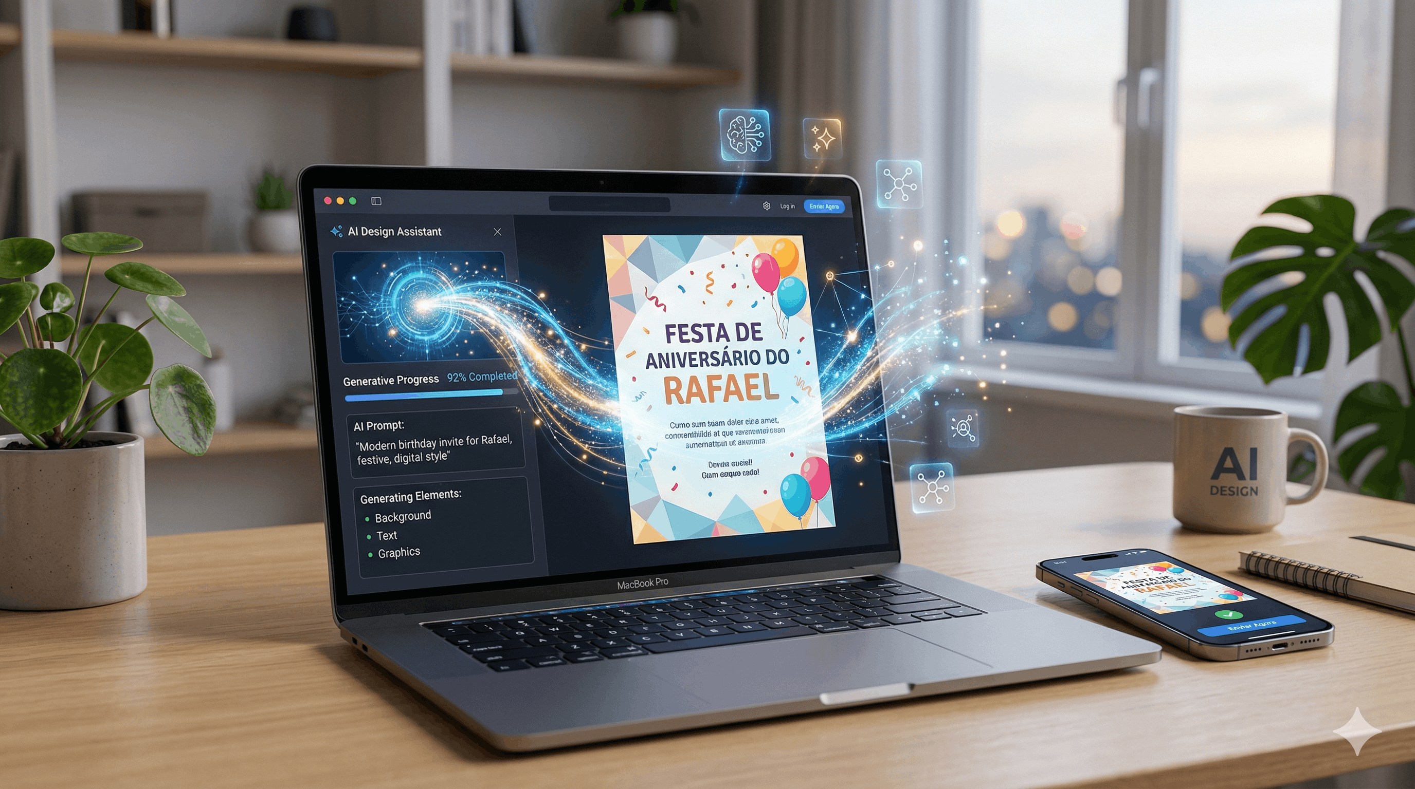 Nova funcionalidade: Crie convites automaticamente com IA (IA Builder)